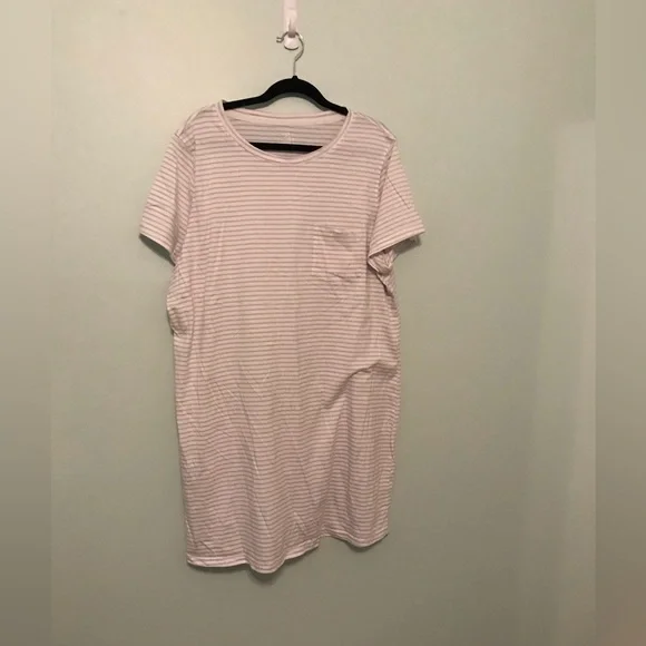 Jockey Grey and White Stripe Dress Size 2X - Picture 2 of 7